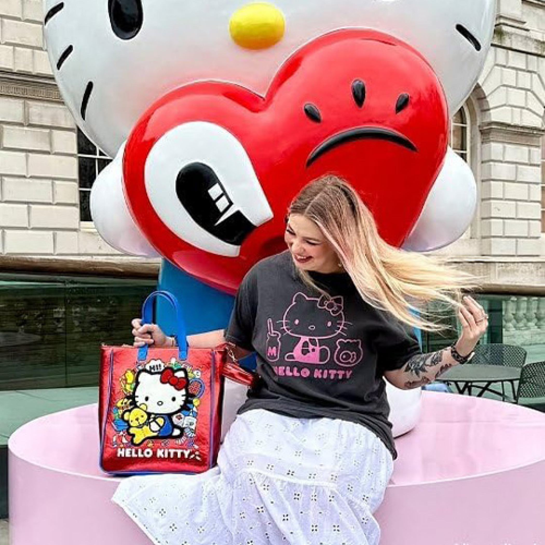 Hello Kitty 50th Anniversary Tote Bag with Coin Bag By Loungefly